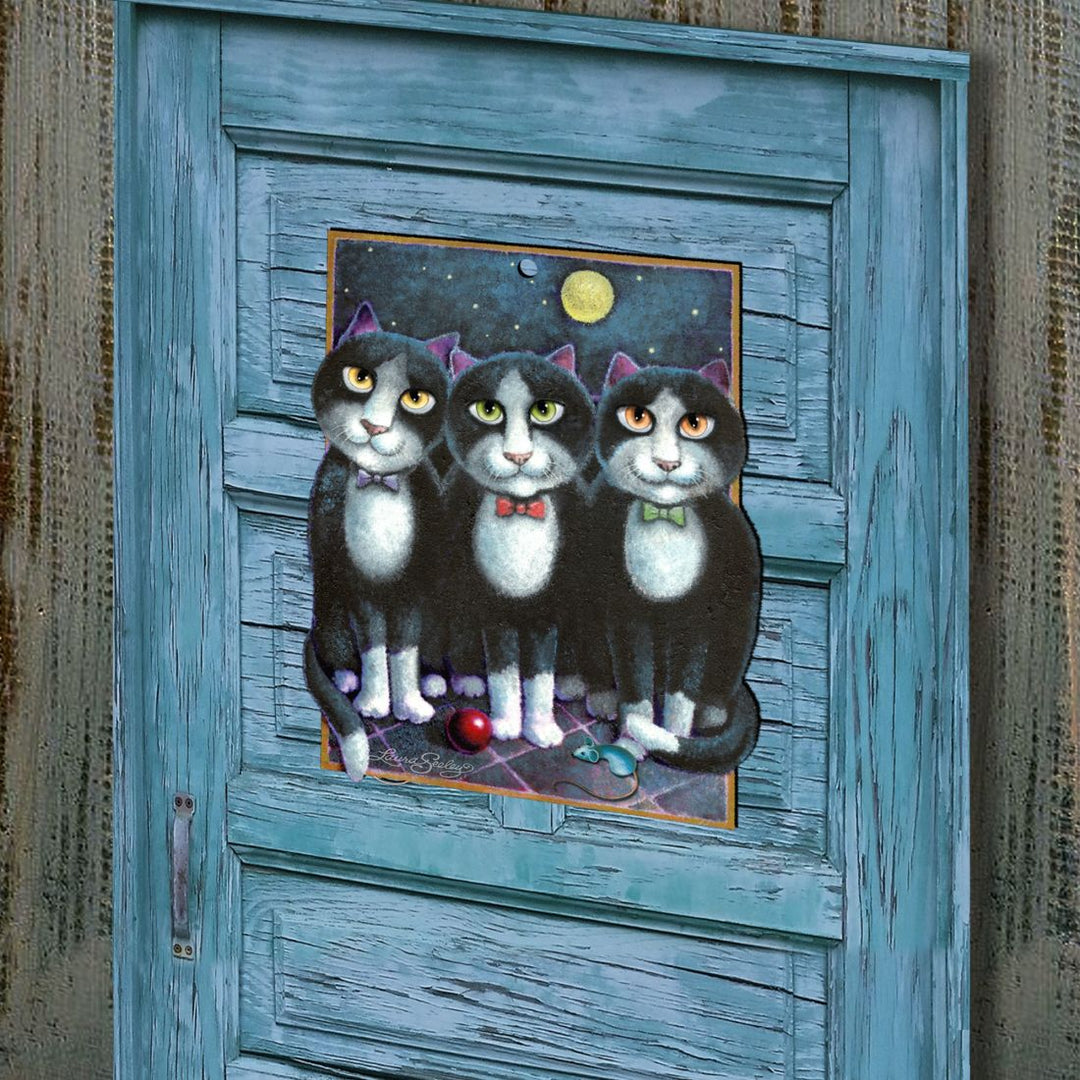 Boys Night Out Holiday Door Decor by Laura Seeley - Pets Dog and Cats Decor - 8512052H