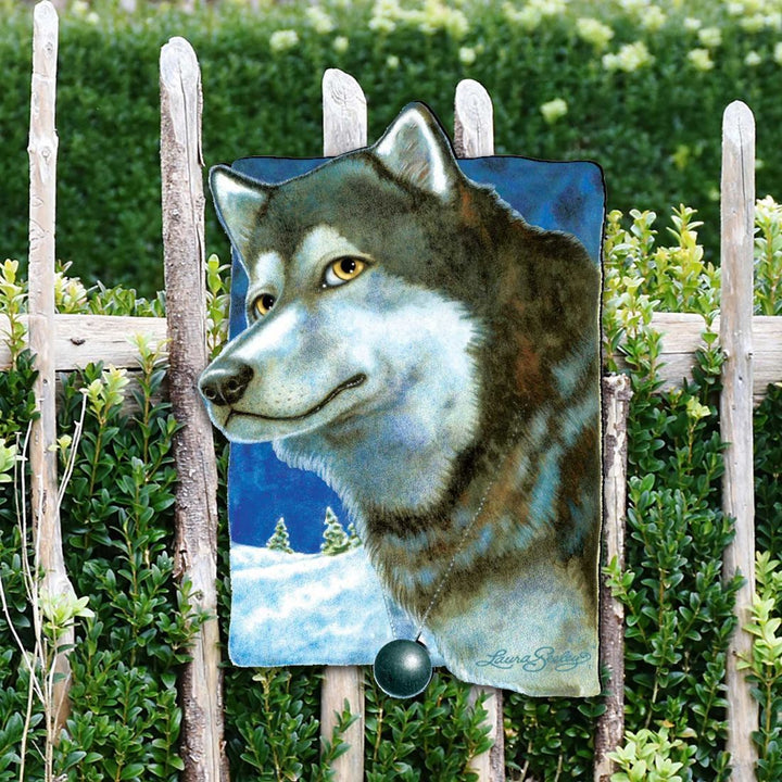 Snow Tracks Holiday Outdoor Decor Large Ornament by Laura Seeley - Pets Dog and Cats Decor - 8511014M