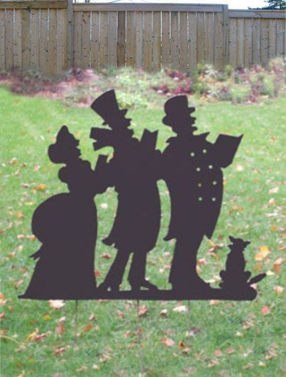 Christmas Caroling Silhouette