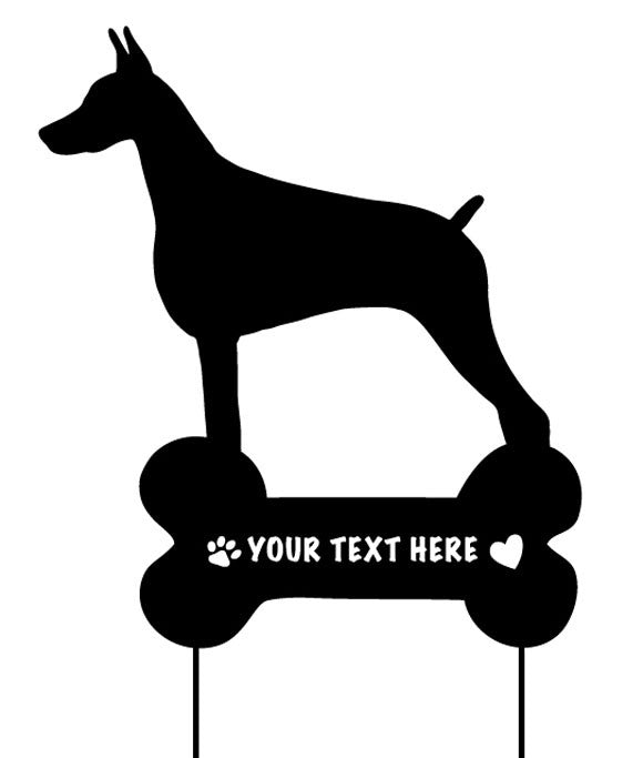 Doberman Pinscher Garden Stake or Wall Hanging (Style 1)