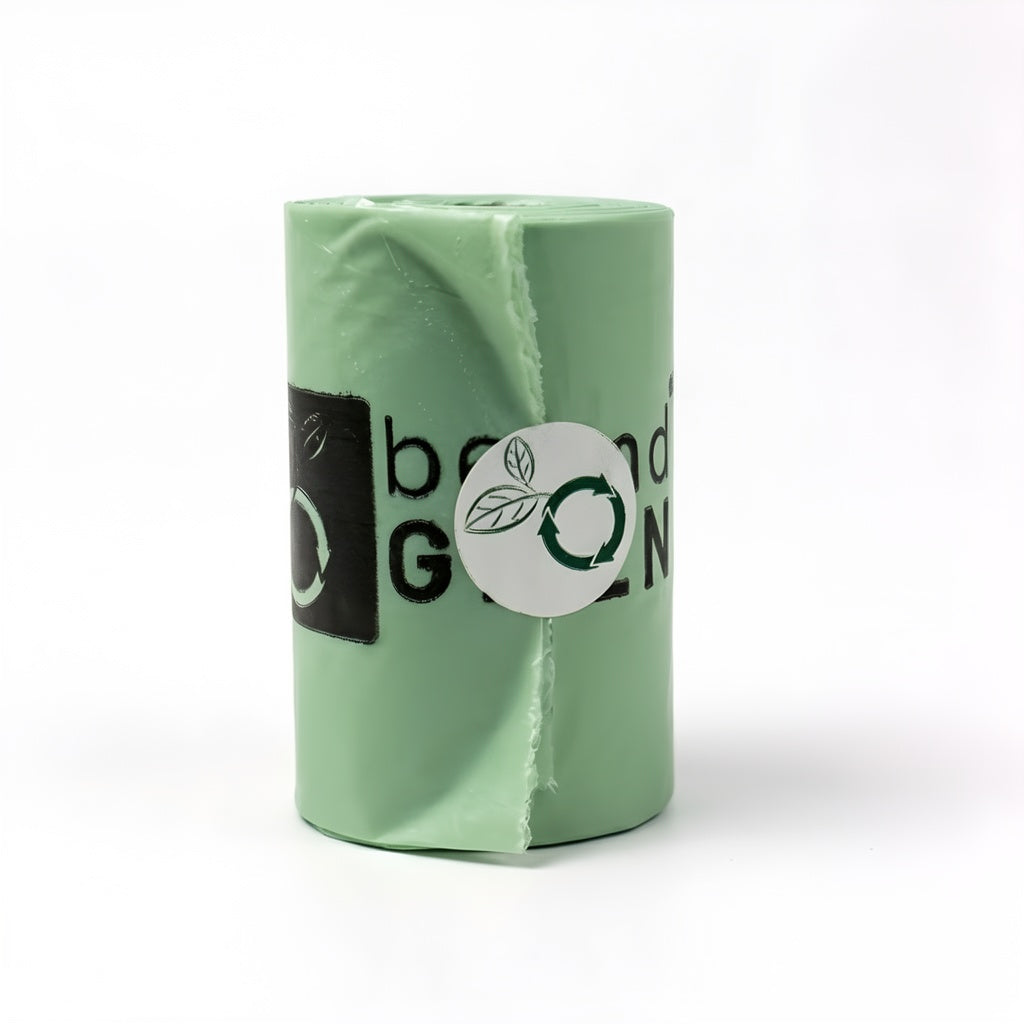 Green Dog Poop Bags – Folded Rolls 9" x 12" - Made in USA