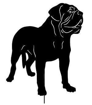 Dogue de Bordeaux Garden Stake or Wall Hanging