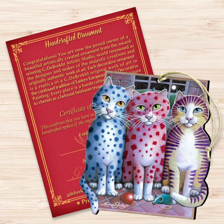 Board Meeting Wooden Ornaments Pets by Laura Seeley - Pets Dog and Cats Decor - 8512051-LS