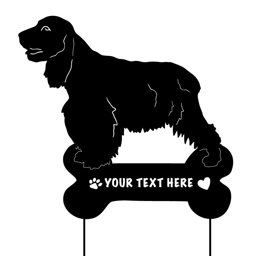 English Cocker Spaniel Garden Stake or Wall Hanging (Style 2)
