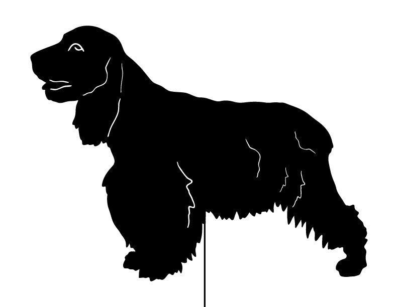 English Cocker Spaniel Garden Stake or Wall Hanging (Style 2)