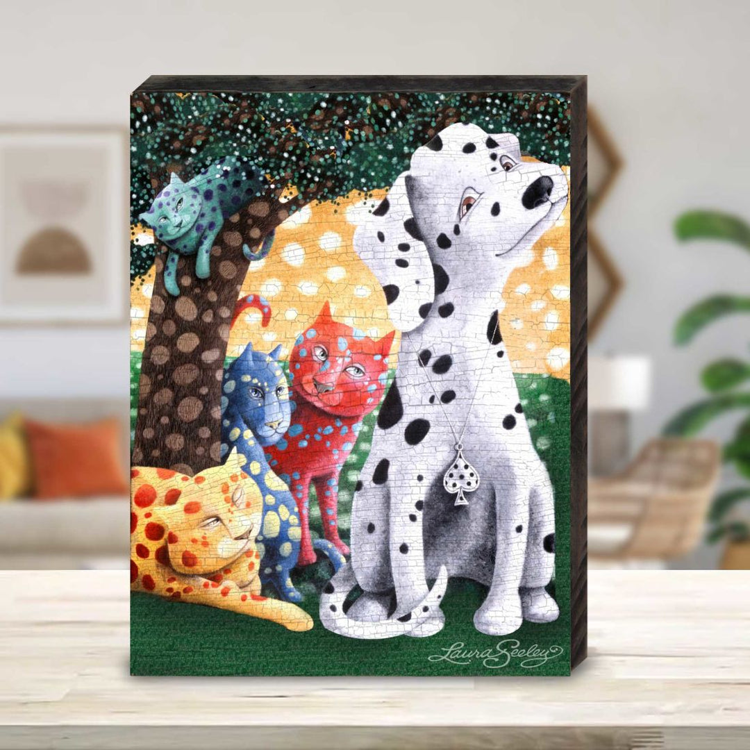 The World We Weave Wooden Wall Art by Laura Seeley - Pets Dog and Cats Decor - 8511119B