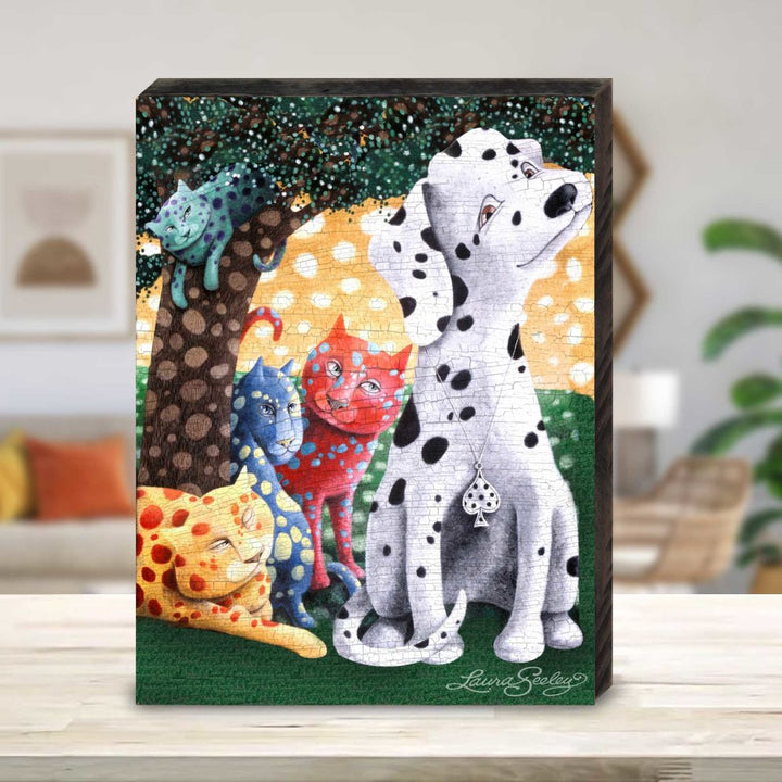 The World We Weave Wooden Wall Art by Laura Seeley - Pets Dog and Cats Decor - 8511119B