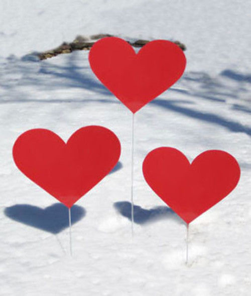 Heart Garden Stakes (set of 3), Outdoor Valentine&