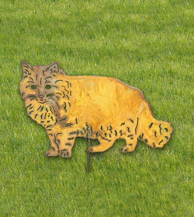 Long Haired Cat Yard Art or Wall Hanging