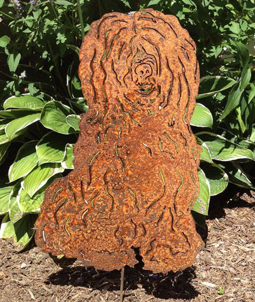 Tibetan Terrier Garden Stake or Wall Hanging