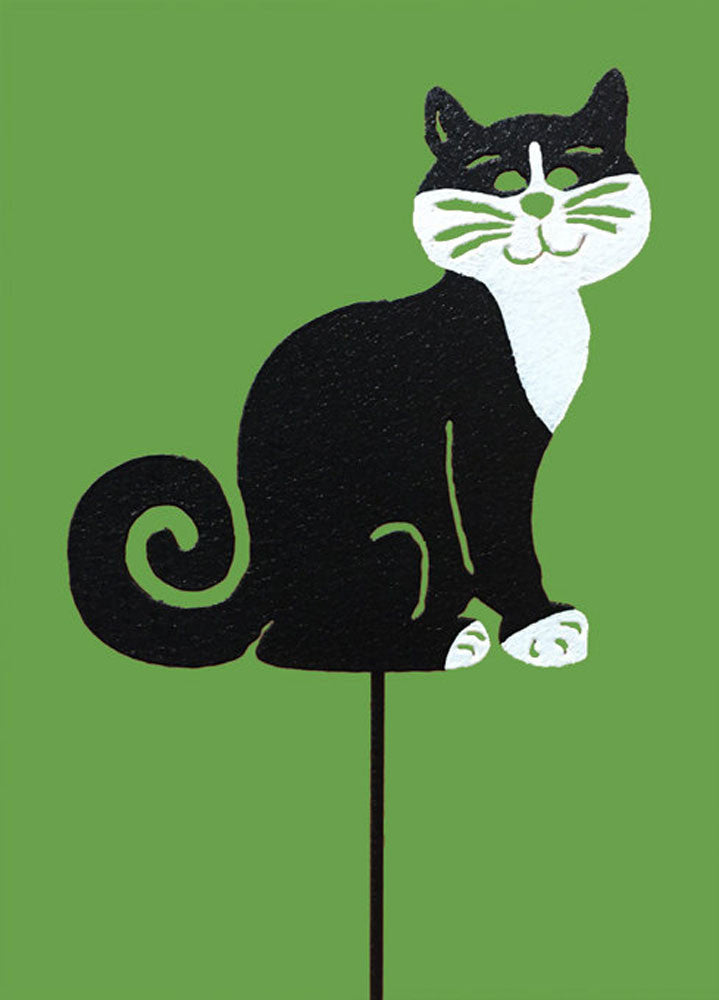 Tuxedo Cat Plant Stake or Ornament