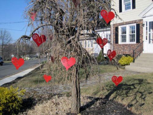 Hanging Heart Tree Ornaments (set of 3), Christmas or Valentines Day Ornament
