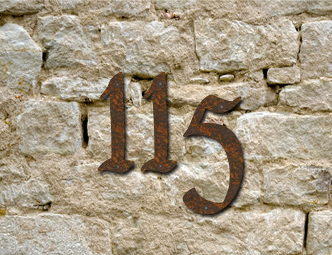 Rustic House Numbers or Letters (Set of 3 - Pennybridge Font )