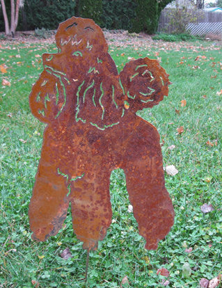 Metal Poodle Sculpture or Dog Wall Art