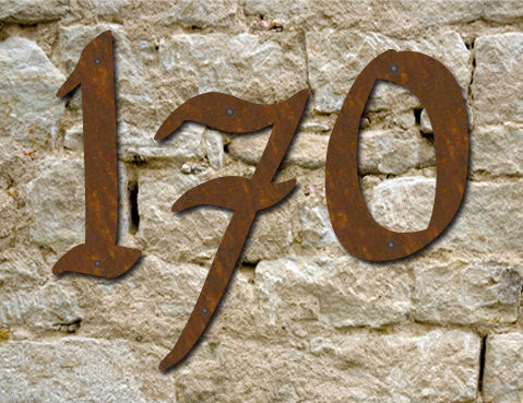 Rustic House Number or Letter (Set of 1-Pennybridge Font)