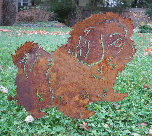 Pekingese Garden Stake or Wall Hanging
