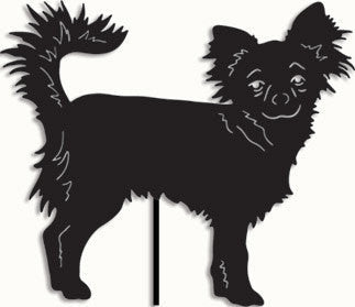 Long Haired Chihuahua Garden Stake or Wall Hanging (Style 4)