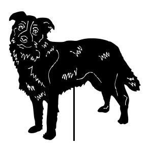 Border Collie Statue or Dog Wall Art