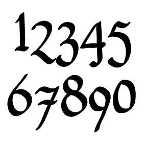 Rustic House Numbers or Letters (Set of 3 - Pennybridge Font )