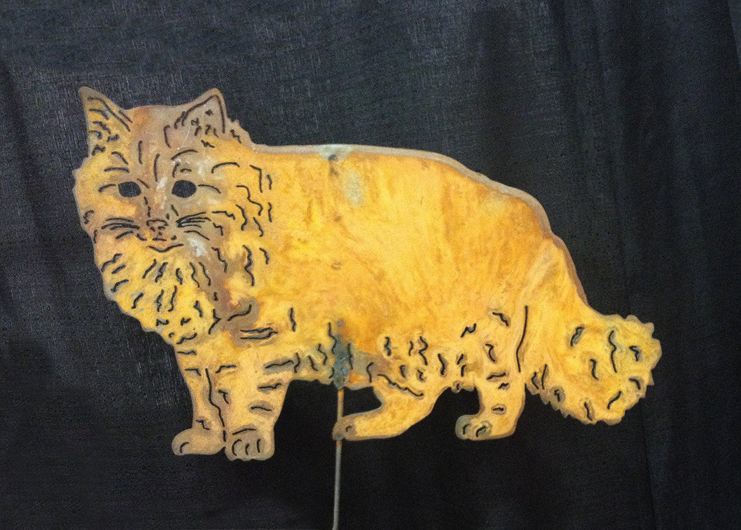 Long Haired Cat Yard Art or Wall Hanging