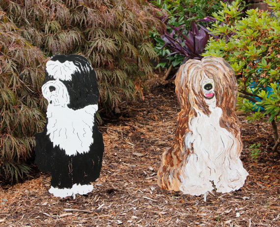 Tibetan Terrier Garden Stake or Wall Hanging