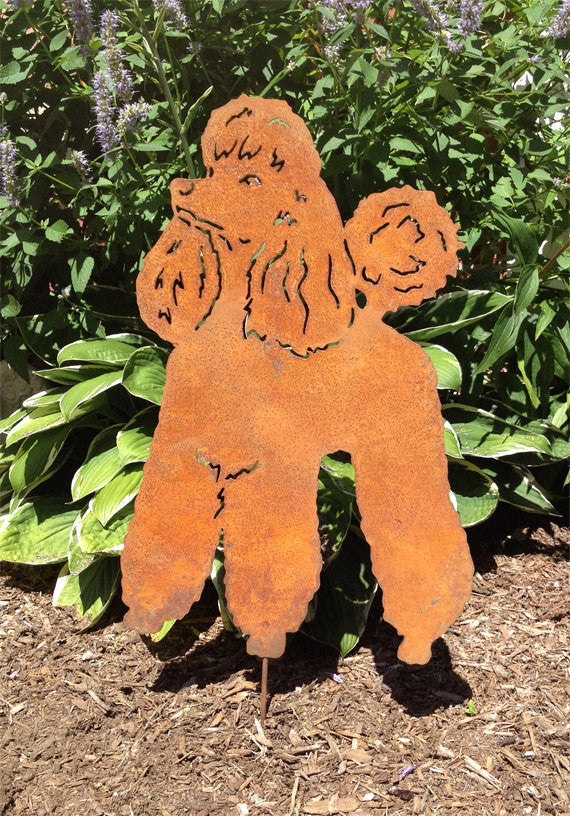 Metal Poodle Sculpture or Dog Wall Art