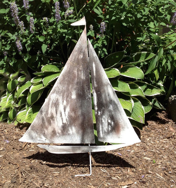 Sailboat Garden Stake or Wall Hanging