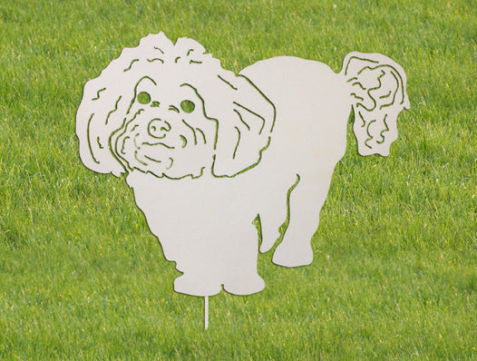 Bichon Frise Garden Stake or Wall Hanging