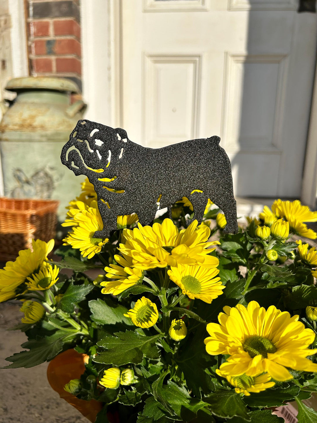 Bulldog Ornament or Plant Stake