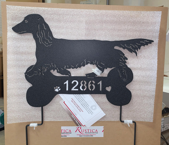 Long Haired Dachshund Statue or Dog Wall Art