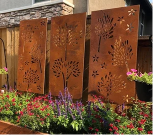 Outdoor Metal Privacy Screen Panels (60” &amp; 72”) | Heavy-Duty Steel for Patio &amp; Fence