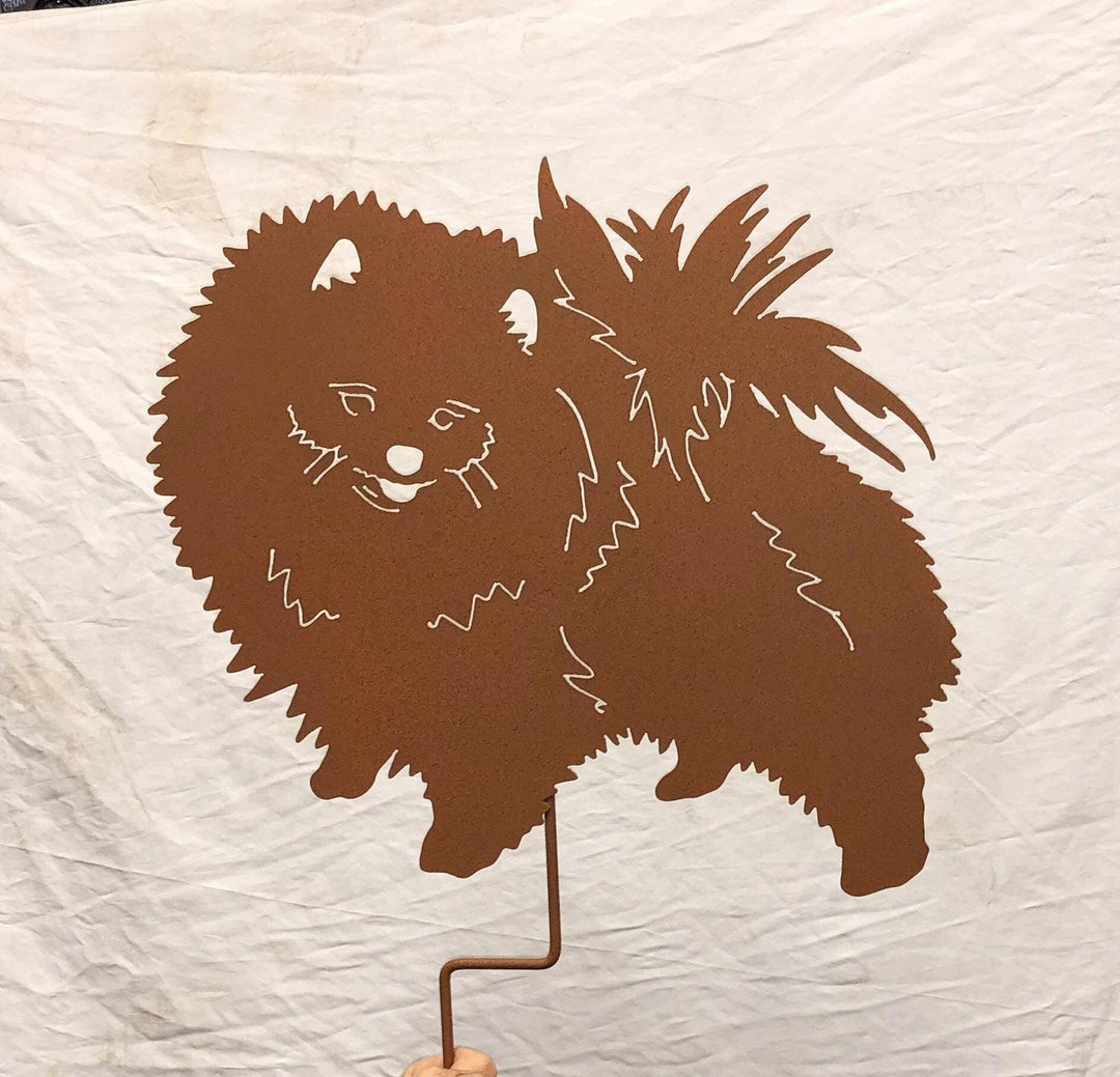 Pomeranian Garden Stake or Wall Hanging