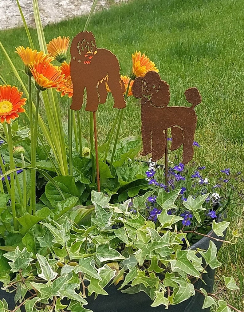 Labradoodle Plant Stake / Decorative Plant Marker