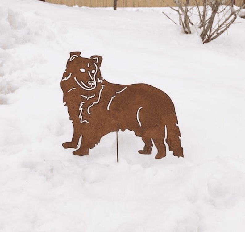 Shetland Sheepdog Garden Stake or Wall Hanging (Style 1)