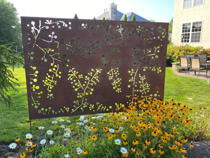 utdoor Metal Privacy Screen Panel (Wattle Twig) – Heavy-Duty Steel for Patio &amp; Fence (60” &amp; 72”)
