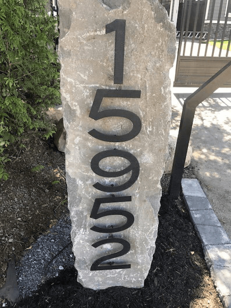 Metal House Numbers or Letters - 2 to 8 Inches (Set of 5) Blair