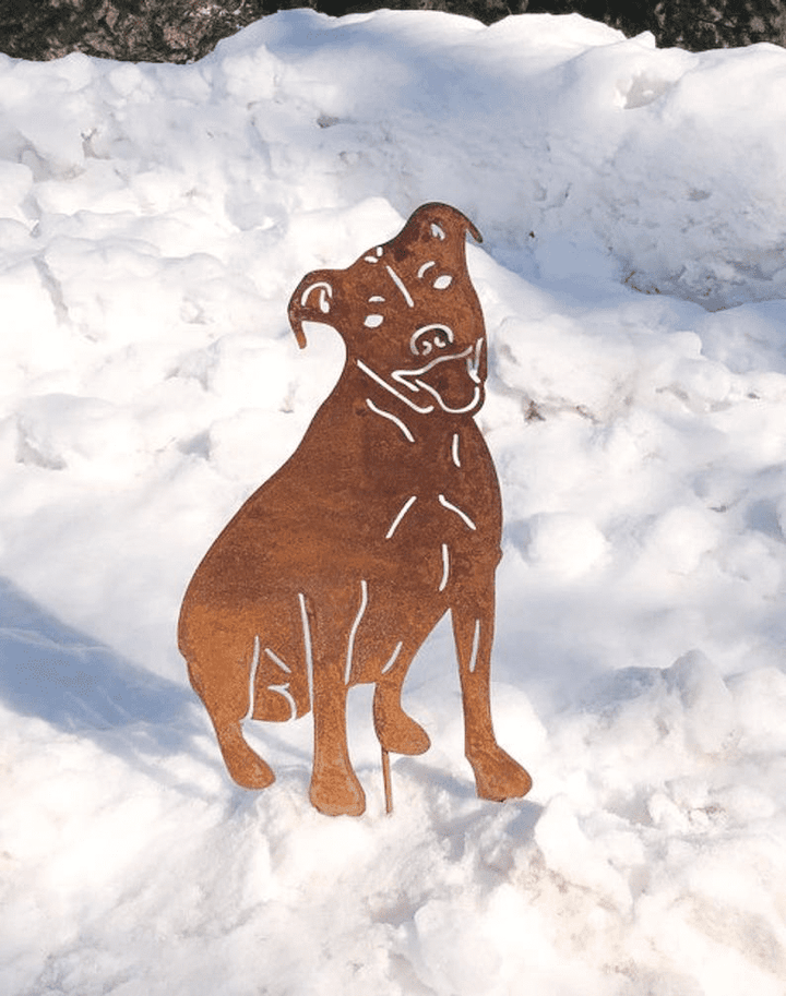 Pit Bull Garden Statue or Dog Wall Art