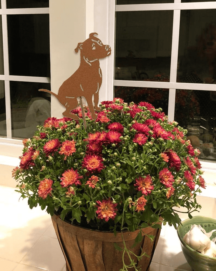 Pit Bull Plant Stake (style 2)