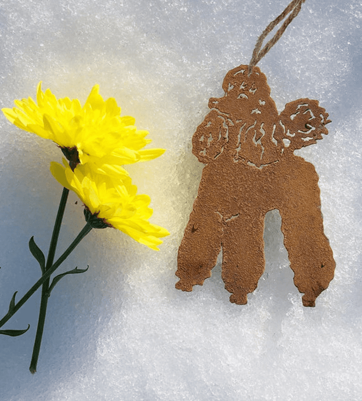 Poodle Ornament or Plant Stake / Dog Memorial
