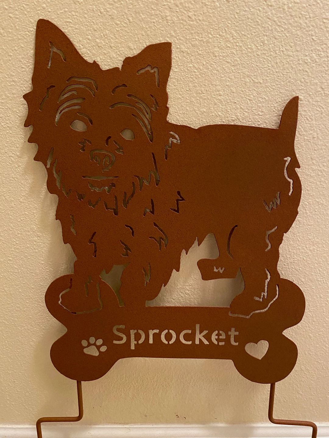 Yorkie Statue or Dog Wall Art
