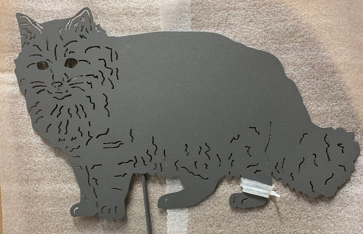 Long Haired Cat Yard Art or Wall Hanging