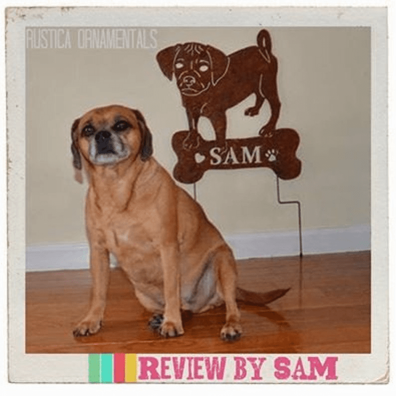 Puggle Garden Stake or Wall Hanging