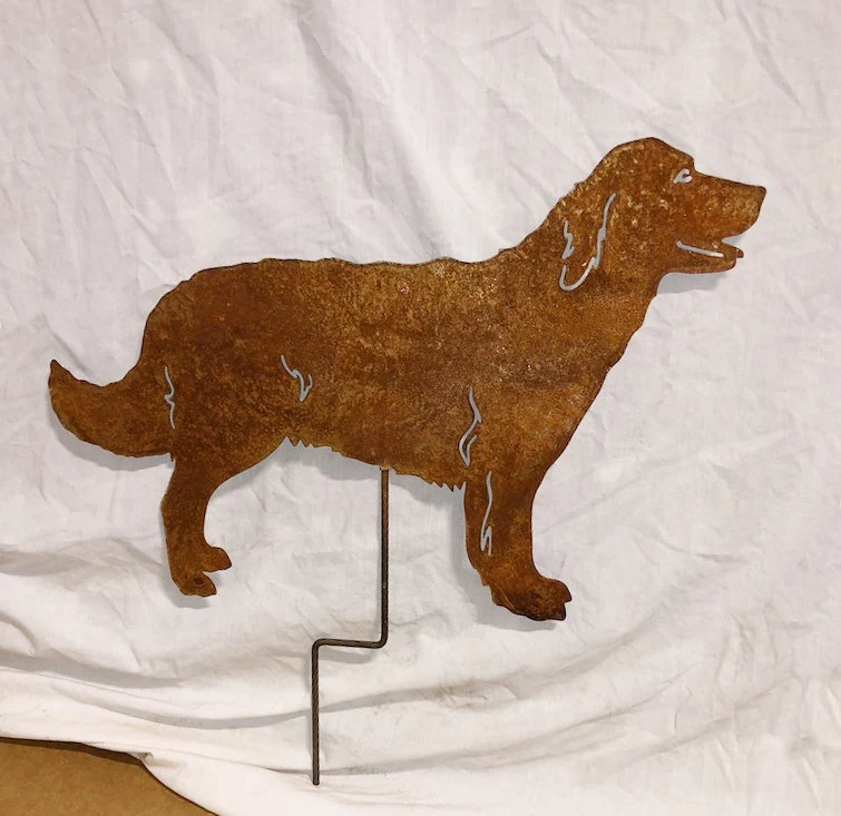 Golden Retriever Garden Stake or Wall Hanging (Style 2)