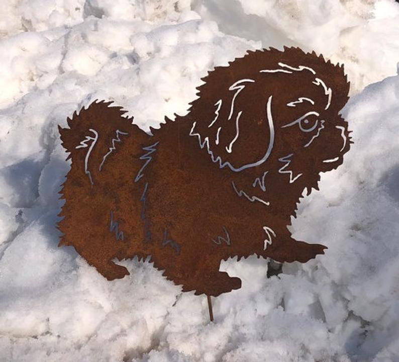 Pekingese Garden Stake or Wall Hanging