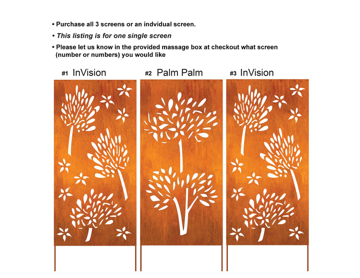 Outdoor Privacy Screen or Extra Large Wall Art (46" Inch)