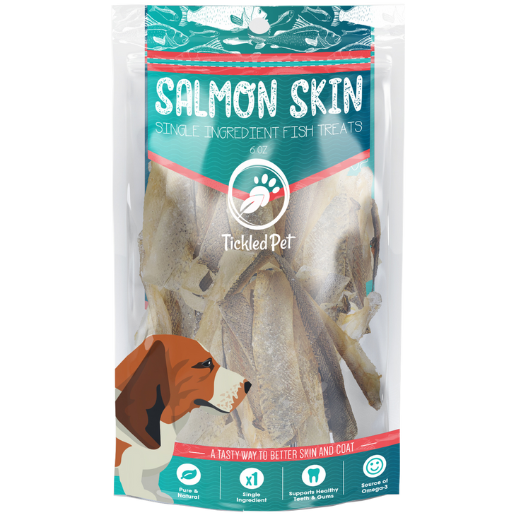 Tickled Pet Salmon Skins Flat Dog Treats (6oz)