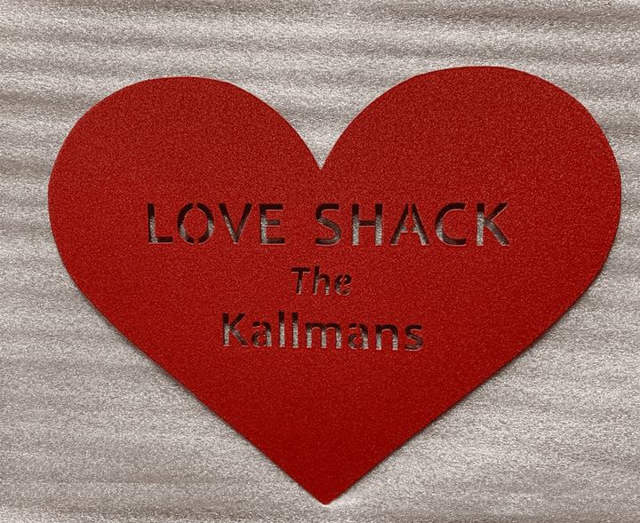 Custom Heart Garden Decoration or Wall Hanging / Personalized Metal Sign