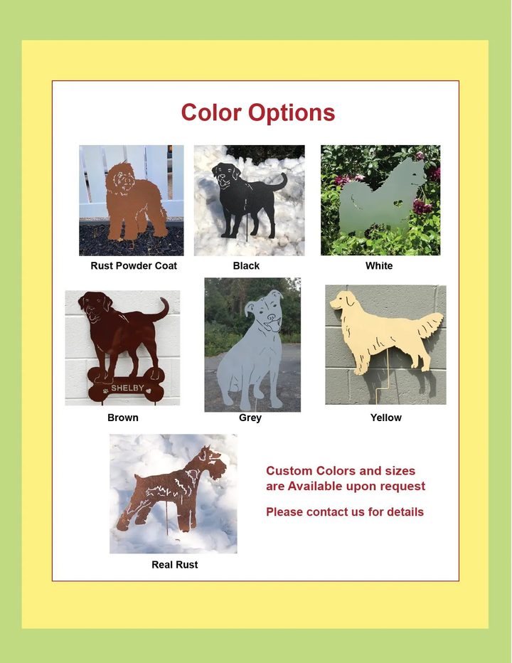 Long Haired Chihuahua Garden Stake or Wall Hanging (Style 4)