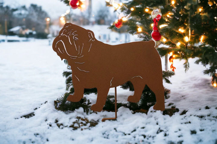 Bulldog Garden Statue or Wall Art
