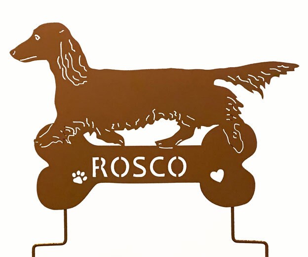 Long Haired Dachshund Statue or Dog Wall Art